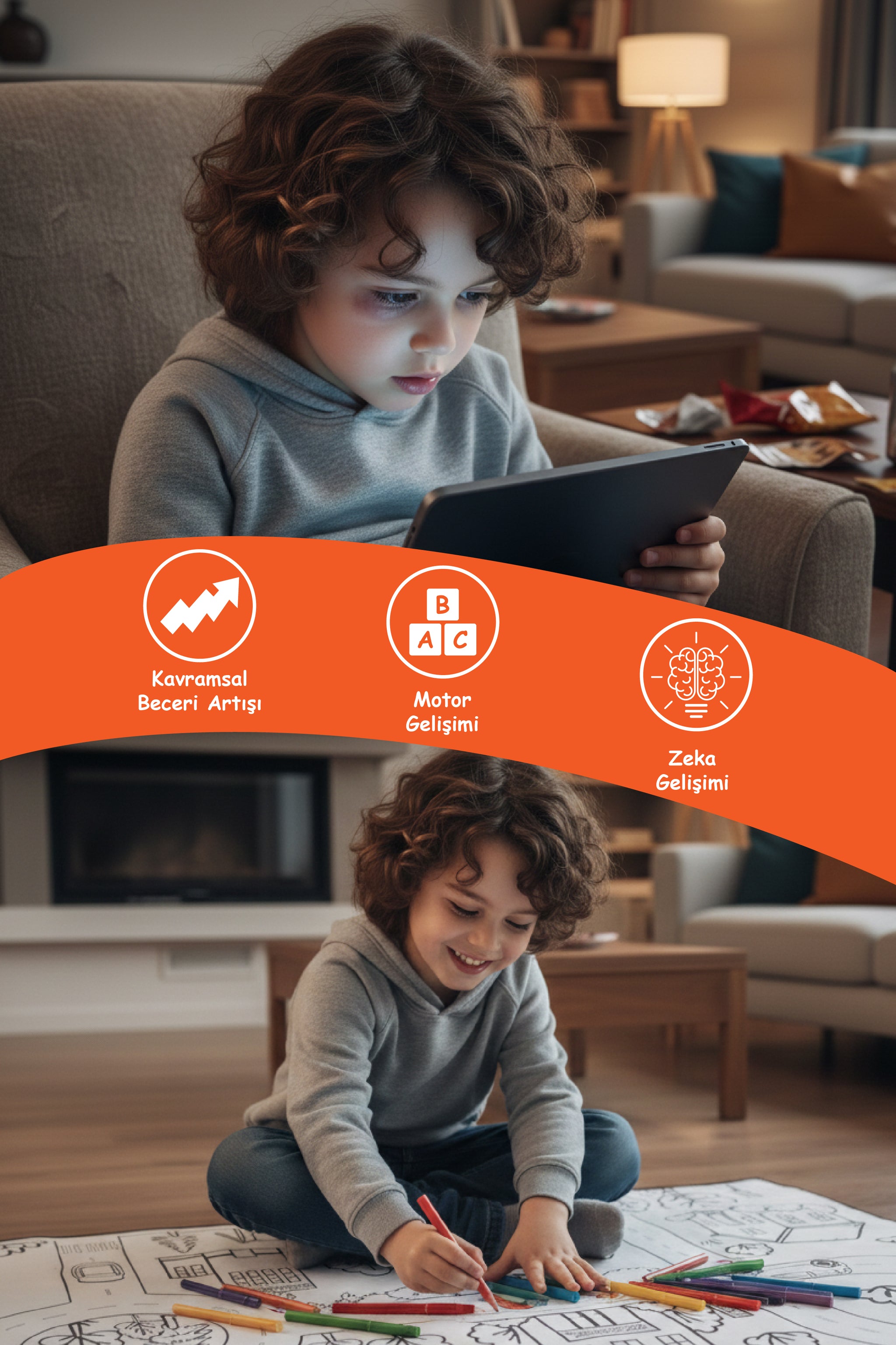 Yıkanabilir Oyun Matı 150x100 - Hayvan Temalı