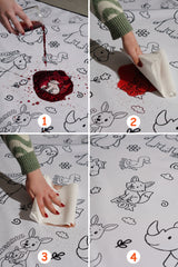 Yıkanabilir Oyun Matı 150x100 - Hayvan Temalı