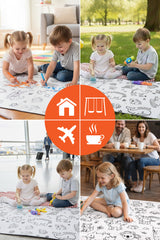 Yıkanabilir Oyun Matı 150x100 - Hayvan Temalı