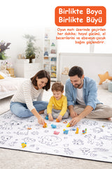 Yıkanabilir Oyun Matı 150x100 - Hayvan Temalı