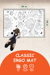 Yıkanabilir Oyun Matı 150x100 - Uzay Temalı