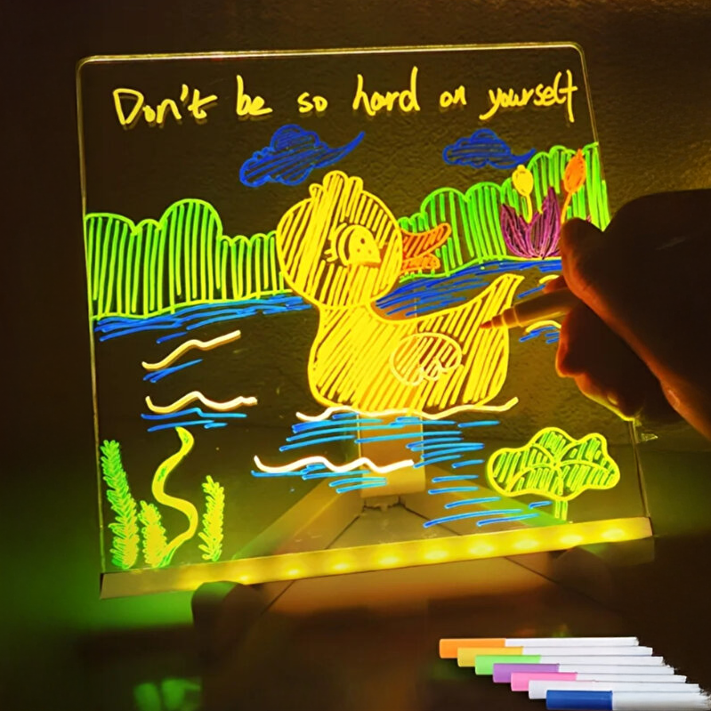 Neon Led Işıklı Yazı Çizim Tahtası