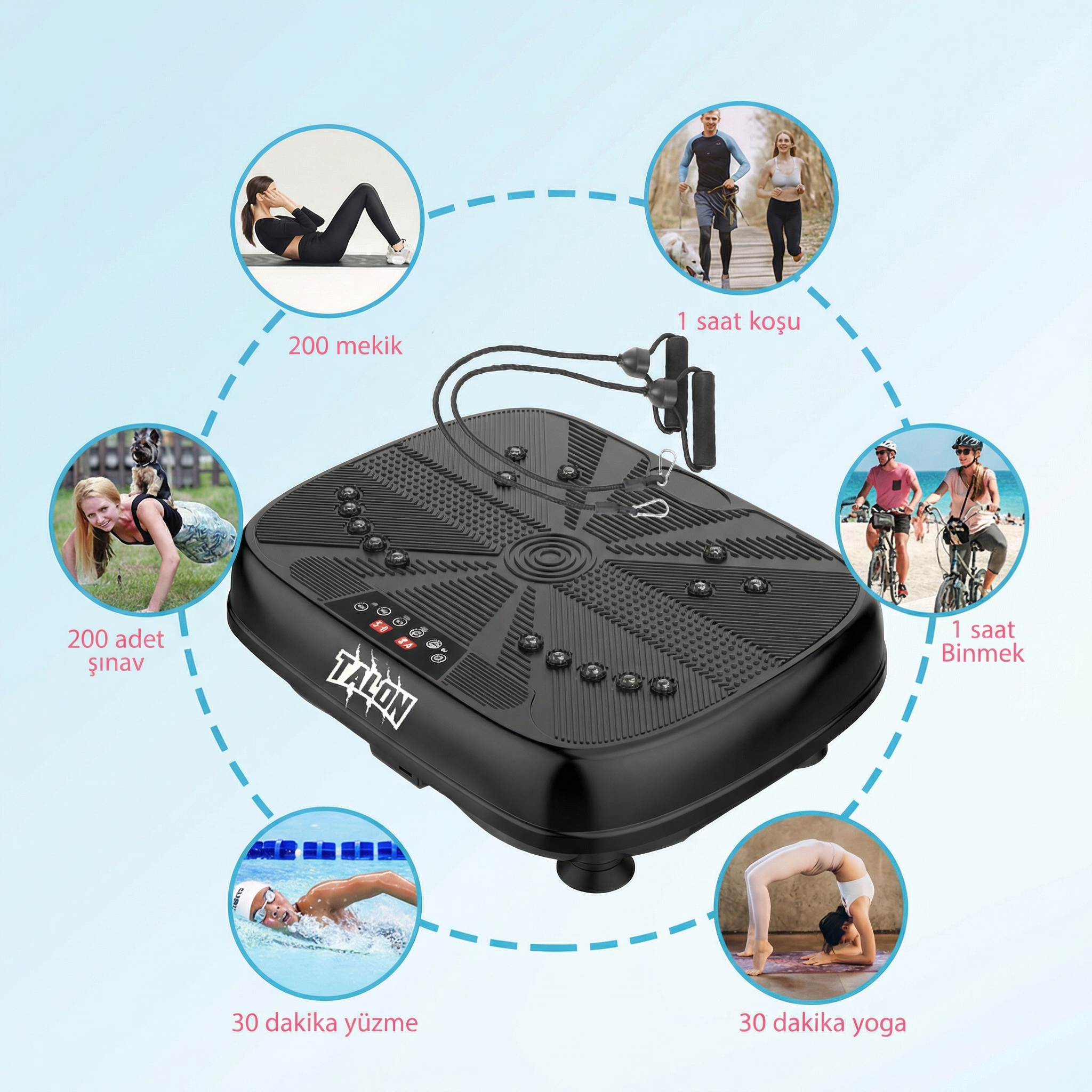 Premium Titreşimli Fitness ve Egzersiz Aleti - 99 Hız Kademeli