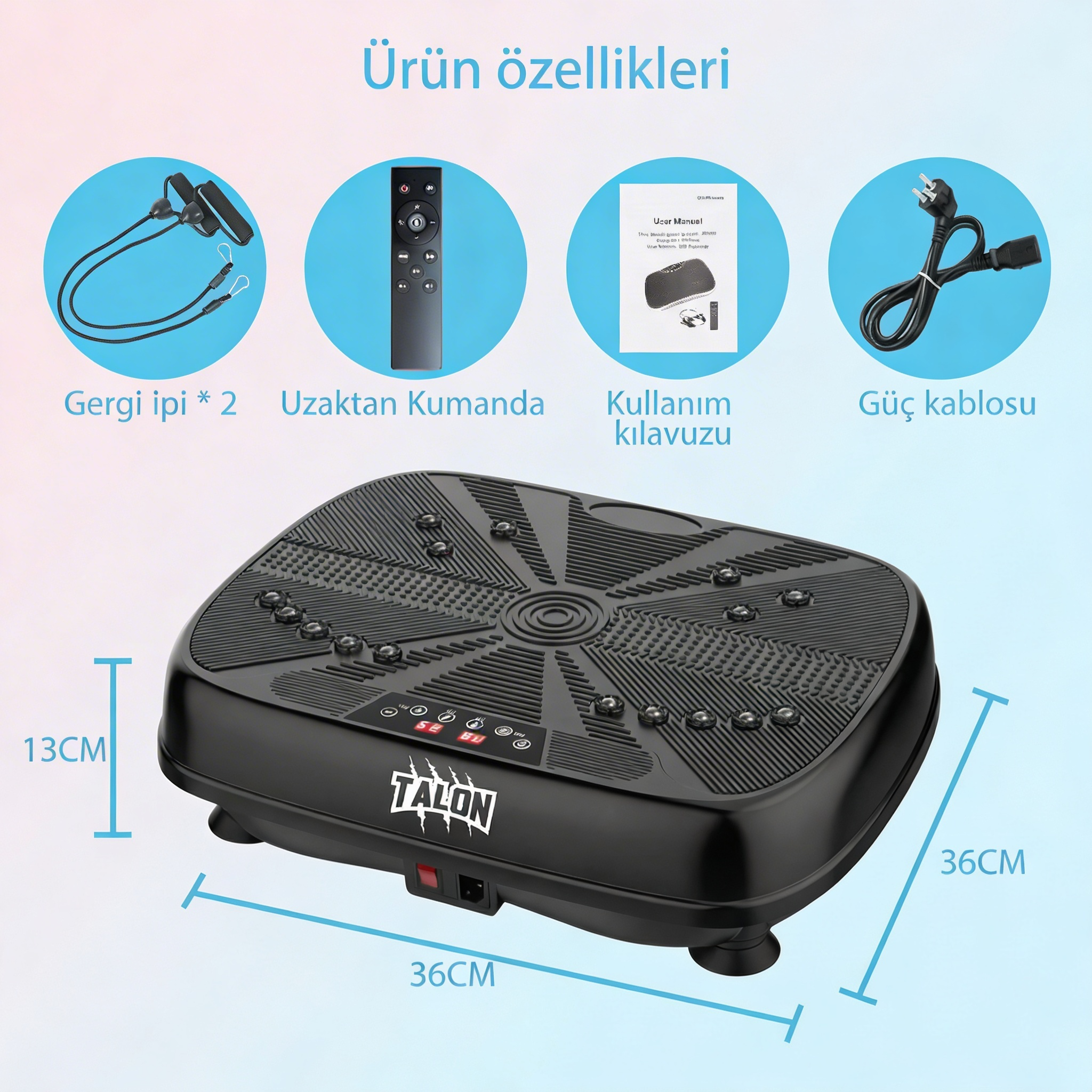 Premium Titreşimli Fitness ve Egzersiz Aleti - 99 Hız Kademeli