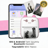 IOS & Android Uyumlu Bluetooth Mini Taşınabilir Yazıcı – Anında Baskı Keyfi